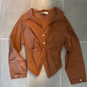 Nanushka burnt orange blouse